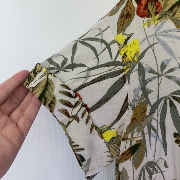 H&M - Palm Floral Short Sleeve Pullover Dress Size XS - Picture 6 of 10